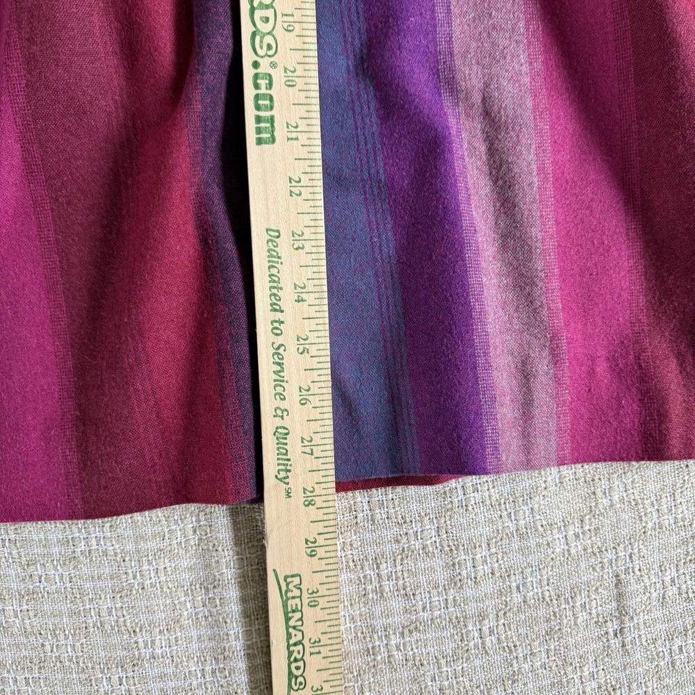 Vintage Striped Long A-Line Skirt Magenta M/L Folk Artisan Cottagecore Prairie - Picture 5 of 7